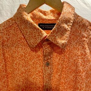 Men’s Roundtree And Yorkie Short Sleeve Button Down XL P-P 25” L-29”